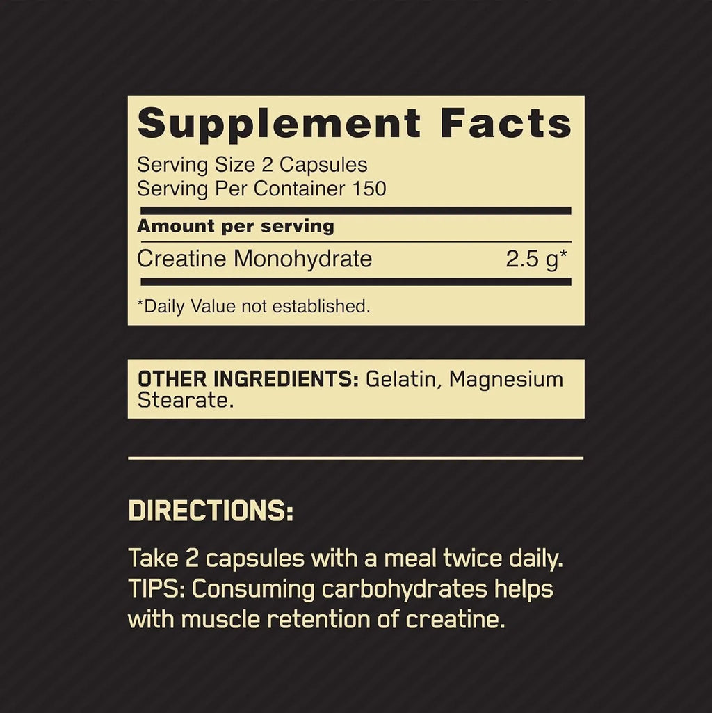 Micronized Creatine Capsules - Optimum Nutrition